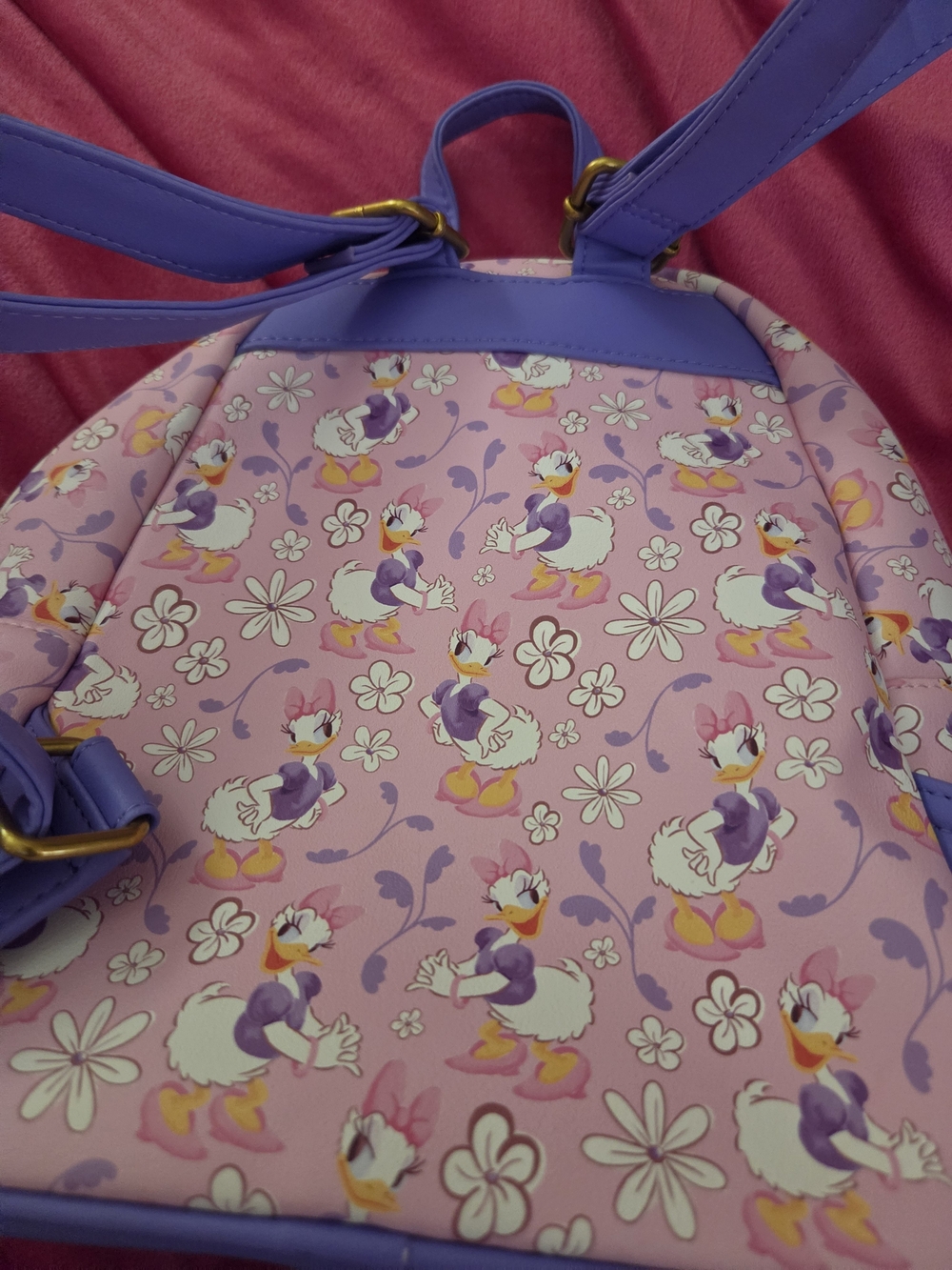 Disney x Loungefly Daisy Duck Pink Mini Backpack - Picture 4 of 6